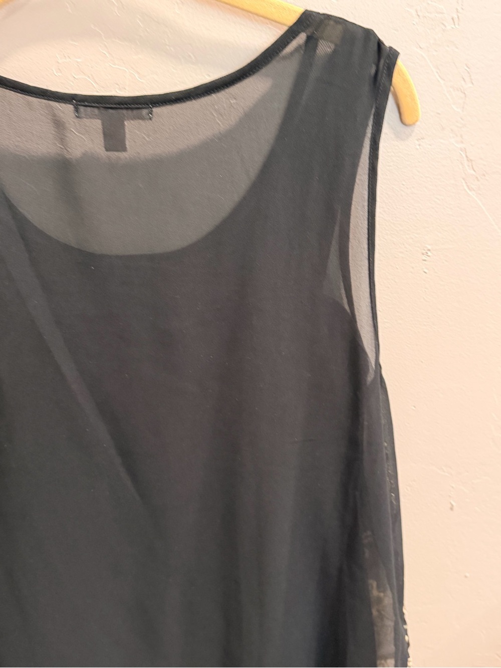 Roz & Ali Black Tank with Gold Floral Lace #714 - Picture 8 of 15